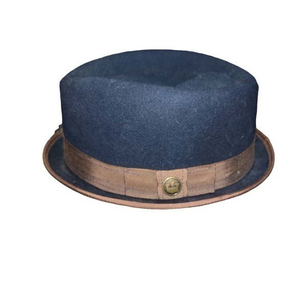 Goorin Bros black/brown large small brim fedora hat